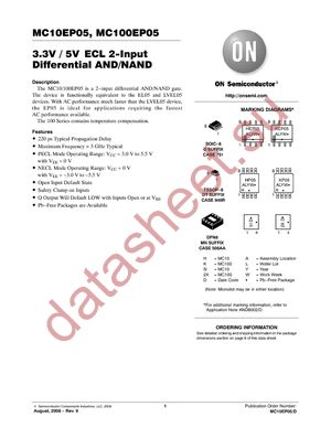 MC10EP05D datasheet  